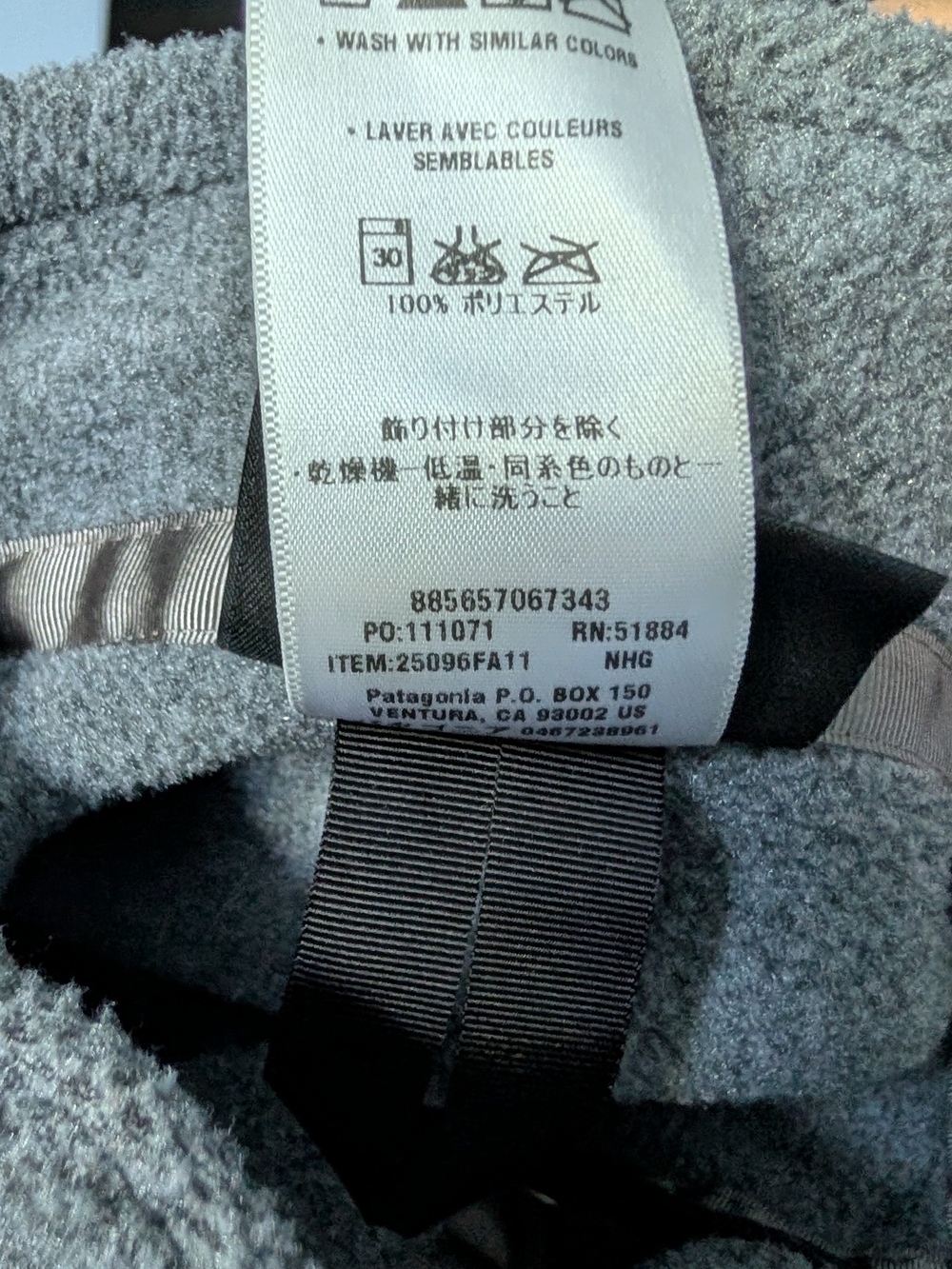 Patagonia Simple Synchilla Fleece Jacket Men's L Gray Full Zip 25096 FA11 - Picture 6 of 7